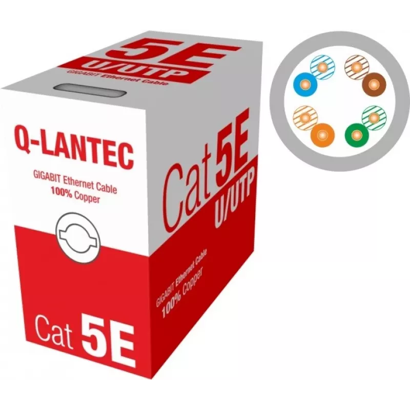 Q-LANTEC Cabo UTP 4PR Cat.5e PVC 305m - Edição LIMITADA (KIU5PVC305NC)