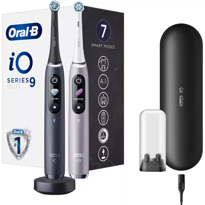 Escova de dentes Oral-B iO Series 9 Duo 2 unid. Preto Onyx/Rosa Quartzo