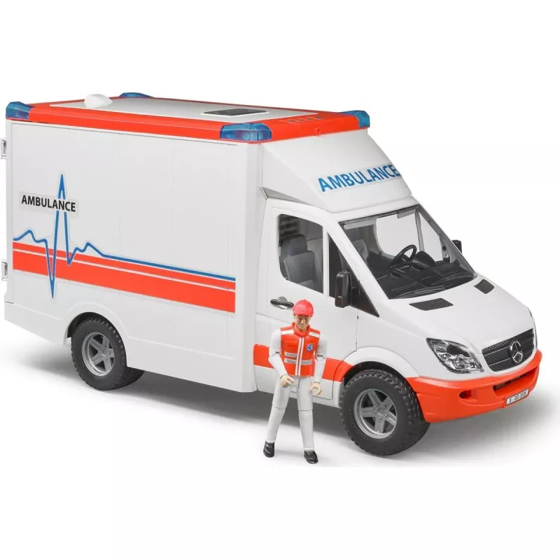 Bruder 1/16 Mercedes-Benz Sprinter ambulância com condutor