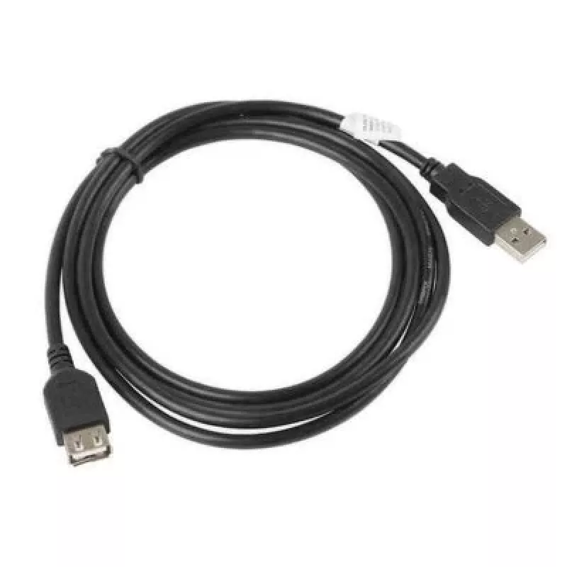 Cabo USB Lanberg CA-USBE-10CC-0050-BK 5 m USB 2.0 USB A preto (CA-USBE-10CC-0050-BK)