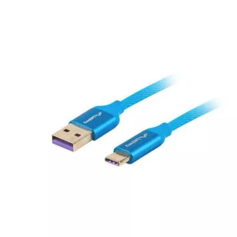 Cabo USB 2.0 LANBERG CA-USBO-21CU-0010-BL — USB A para USB C, 1 m, azul