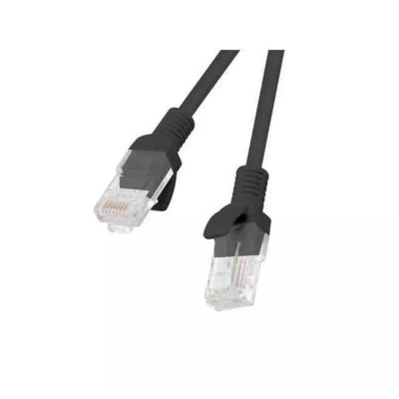 Cabo de rede LANBERG PCU5-10CC-0500-BK Cat5e U/UTP RJ-45 — 5 m, preto, condutor CCA