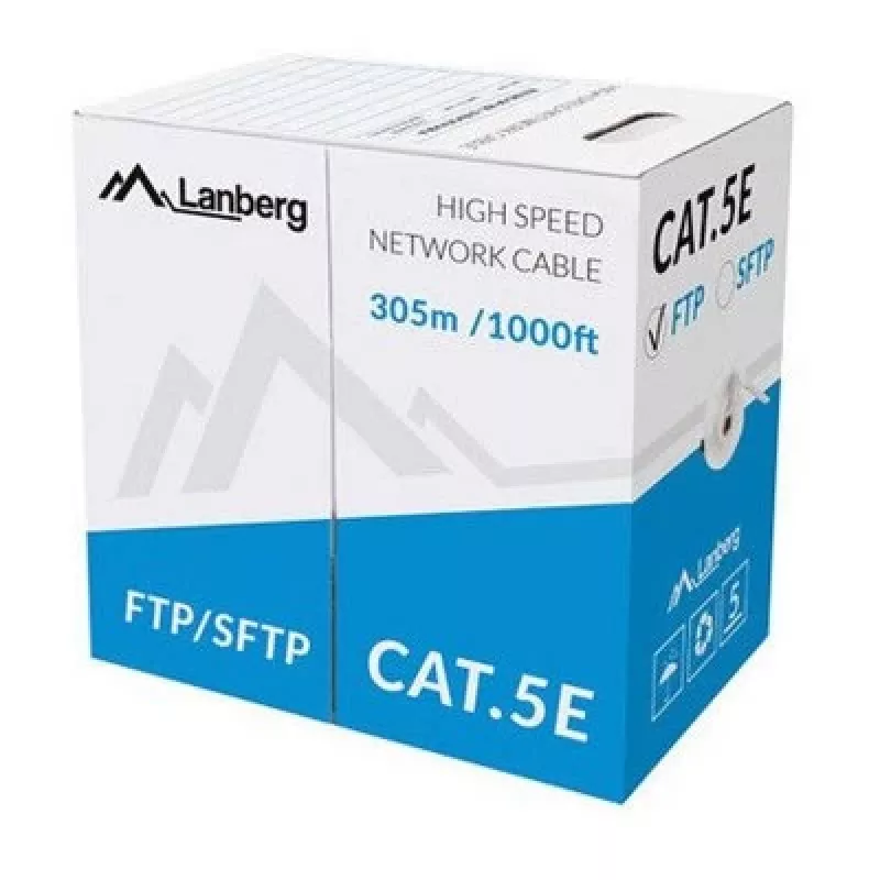 Cabo de rede Lanberg LCS5-11CU-0305-S RJ45 Cat5e 305 m cinzento