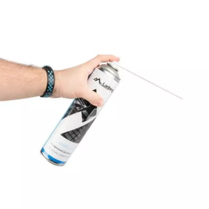 Spray de ar comprimido LANBERG CG-600FL-001 — 600 ml, para limpeza de PC, preto/azul/branco