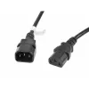 Cabo de alimentação Lanberg CA-C13E-11CC-0030-BK preto 3 m conector macho C13 conector macho C14 (CA-C13E-11CC-0030-BK)