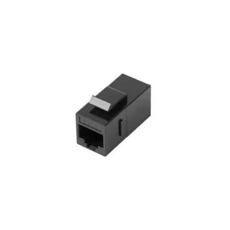 Módulo Keystone LANBERG KSU6-3000 — Cat6 U/UTP RJ-45 conector fêmea para RJ-45 conector fêmea, formato plano, preto