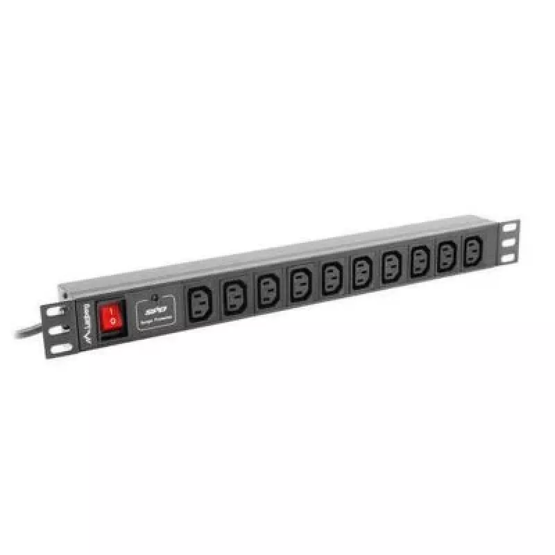Unidade de distribuição de energia LANBERG PDU-10I-0200-IEC-BK — 10 saídas C13, cabo de 2 m, 10 A, 2500 W, preto
