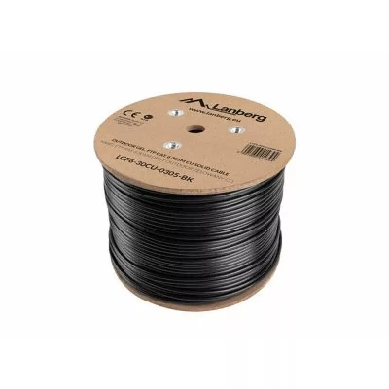 Cabo de rede Lanberg LCF6-30CU-0305-BK RJ45 Cat6 305 m preto
