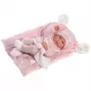 Boneca 73860 boneca bebé Nica sobre manta rosa 38 cm Llorens