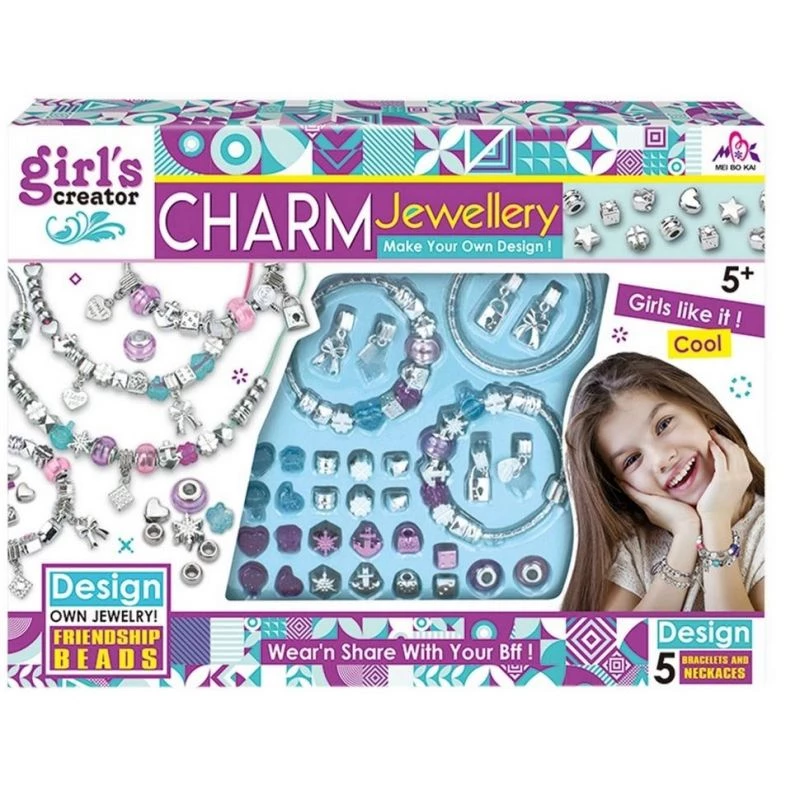 Conjunto de criação de pulseiras Ascato 116105 com contas e ferramentas para a criação de joias