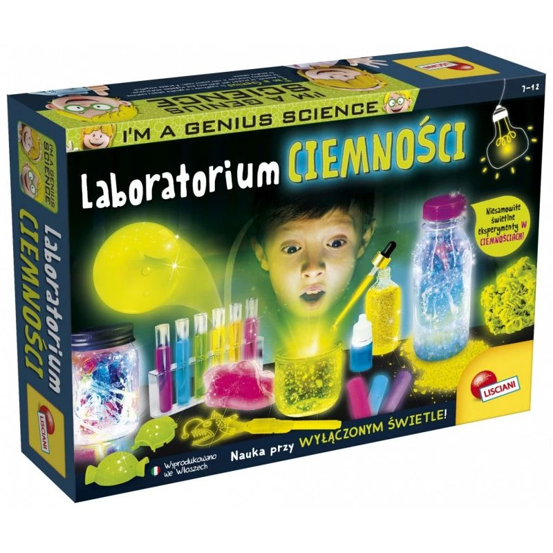 Conjunto educativo Liscianigiochi Im A Genius O laboratório da escuridão 304-PL83879 (caixa de ciências)