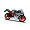 Modelo de mota em ferro fundido KTM RC390 escala 1:18 com base de exposição