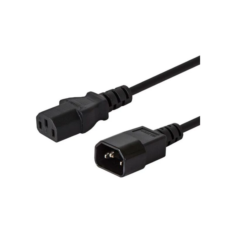 Cabo SAVIO CL-99 (C14 / IEC C14 / IEC 320 C14 M - C13 F; 1 2m; cor preto)