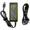 Fonte de alimentação Green Cell AD38AP 65W para portáteis Lenovo, 20V 3,25A, cabo de 1,2 m, preto