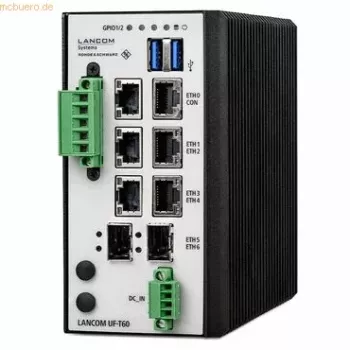 Firewall unificada LANCOM R&S UF-T60 - firewall - 7 portas - GigE - alimentação DC