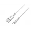Cabo USB-USB C 2m silicone branco Quick Charge