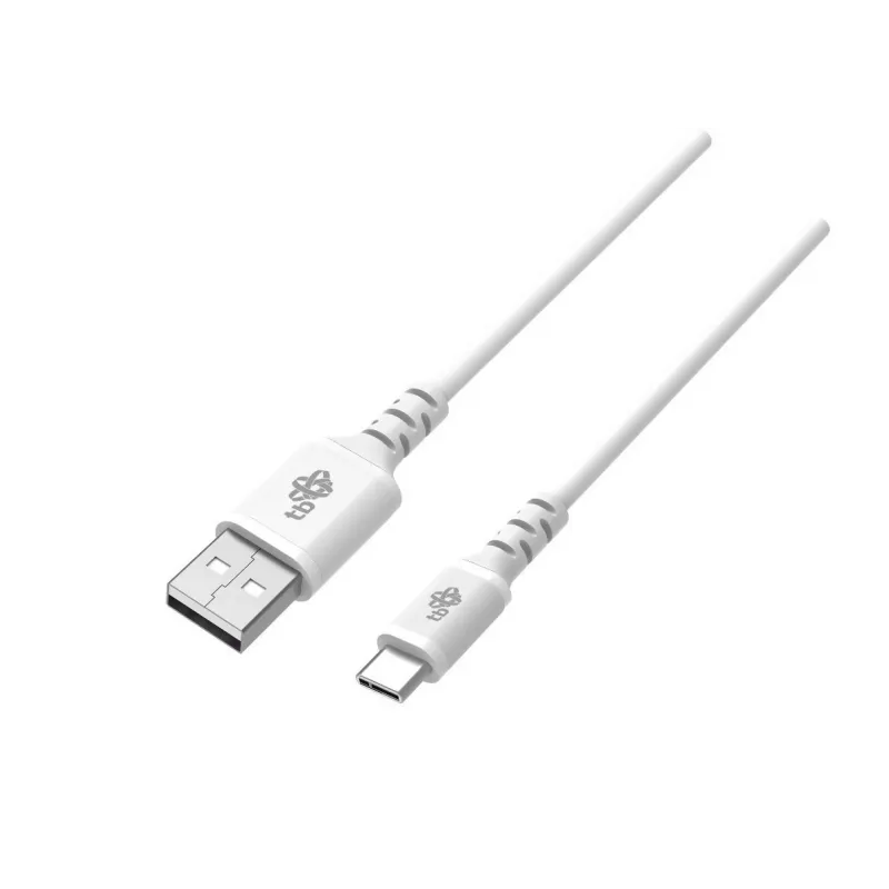 Cabo USB-USB C 2m silicone branco Quick Charge