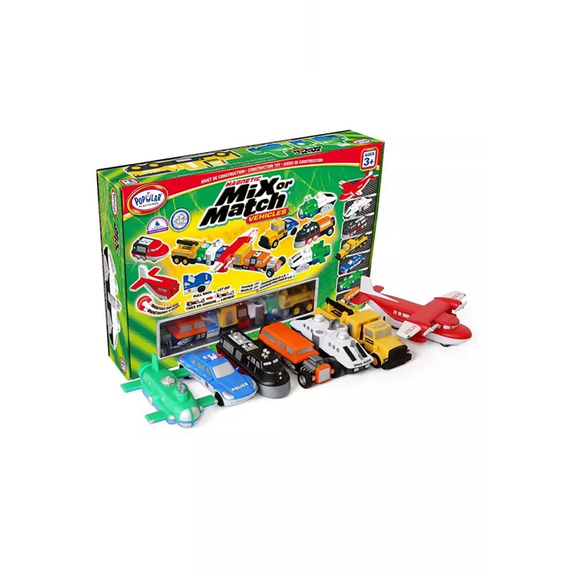 Conjunto de veículos Popular Playthings Magnetic Mix or Match
