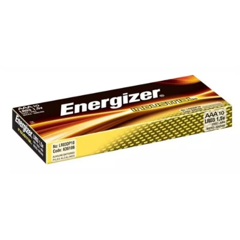 Pilhas alcalinas Energizer Industrial AA - 6x packs de 10 + 6x packs de 10 grátis
