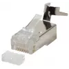 Fichas RJ45 Cat 6, 6A, 7 blindadas, embalagem de 50 unidades