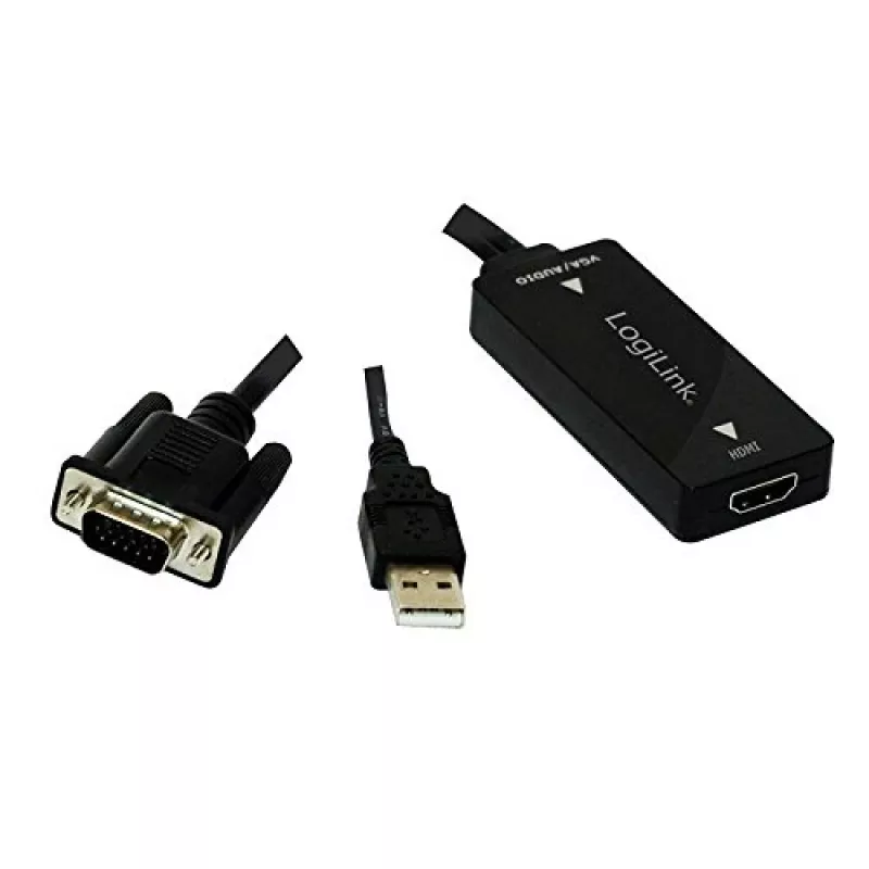 Adaptador de cabo de vídeo LogiLink CV0060 preto