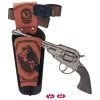 Revólver de cowboy de brinquedo em metal Pulio 155150/0 com coldre removível, réplica single-action