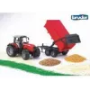 Modelo de trator BRUDER Massey Ferguson 7480 com atrelado basculante