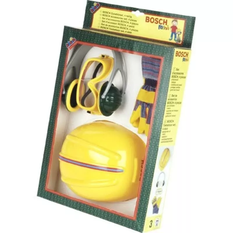 Theo Klein Bosch conjunto de acessórios B 4 peças com capacete e luvas para crianças a partir de 3 anos