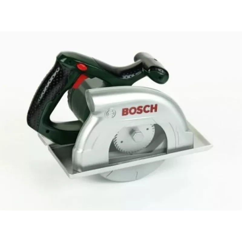Theo Klein 8421 Serra circular Bosch I a pilhas com movimento rotativo, funções de luz e som I dimensões: 23 cm x 16 cm x 14,5 cm I brinquedo para