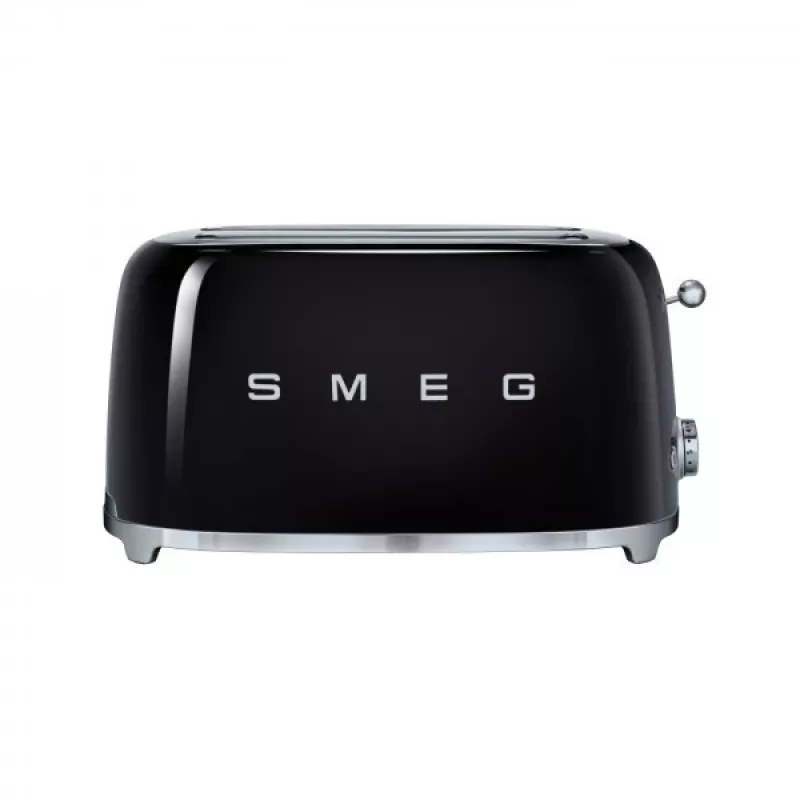 Smeg - TSF02 Torradeira 4 fatias - Preto/lacado/LxAxP 41x20,8x21,5 cm/6 níveis de torra/1500W
