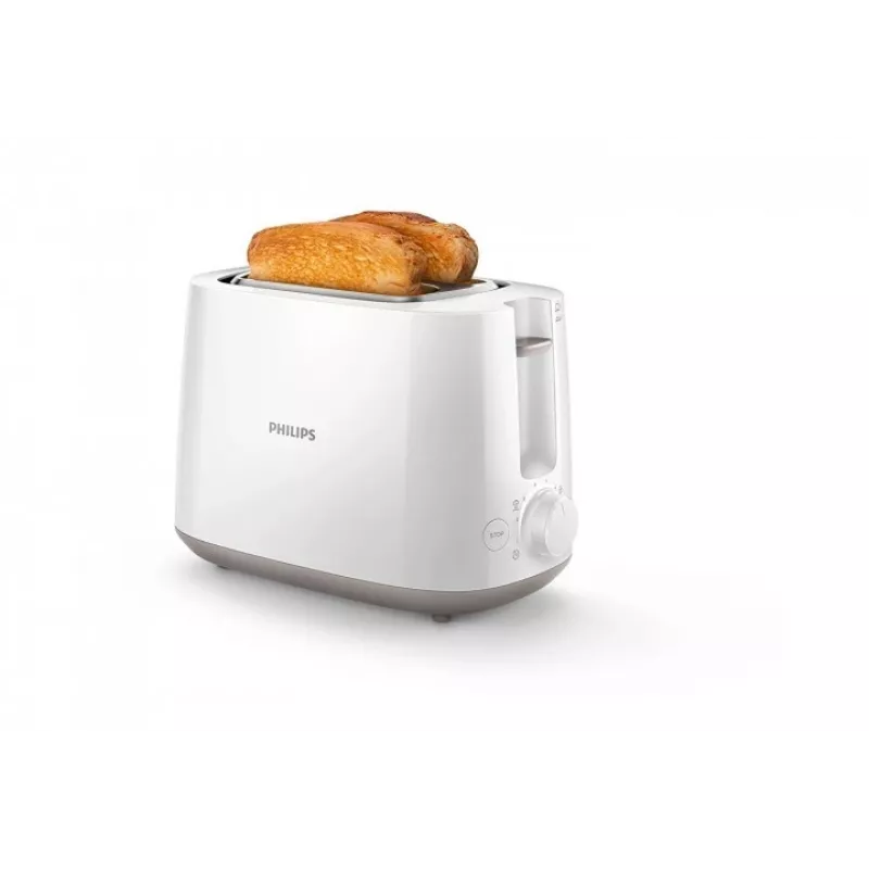 Torradeira Philips Daily Collection HD2581/00 — 2 fatias, 830 W, 8 níveis de tostagem, branco