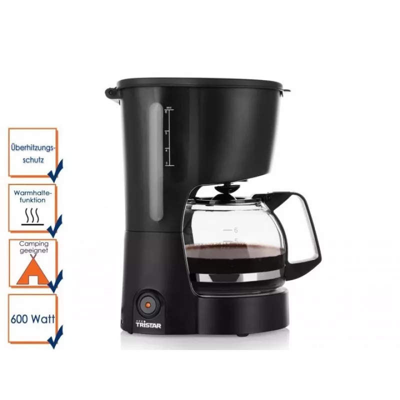 Máquina de café Tristar | CM-1246 | moído | 600 W | preta
