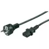 Wentronic Goobay Cabo de ligação para aparelhos com conector frio, 1,5 m, preto - Tipo F (Tipo F, CEE 7/7) > conector fêmea C13 (ligação de aparelho) (68605)
