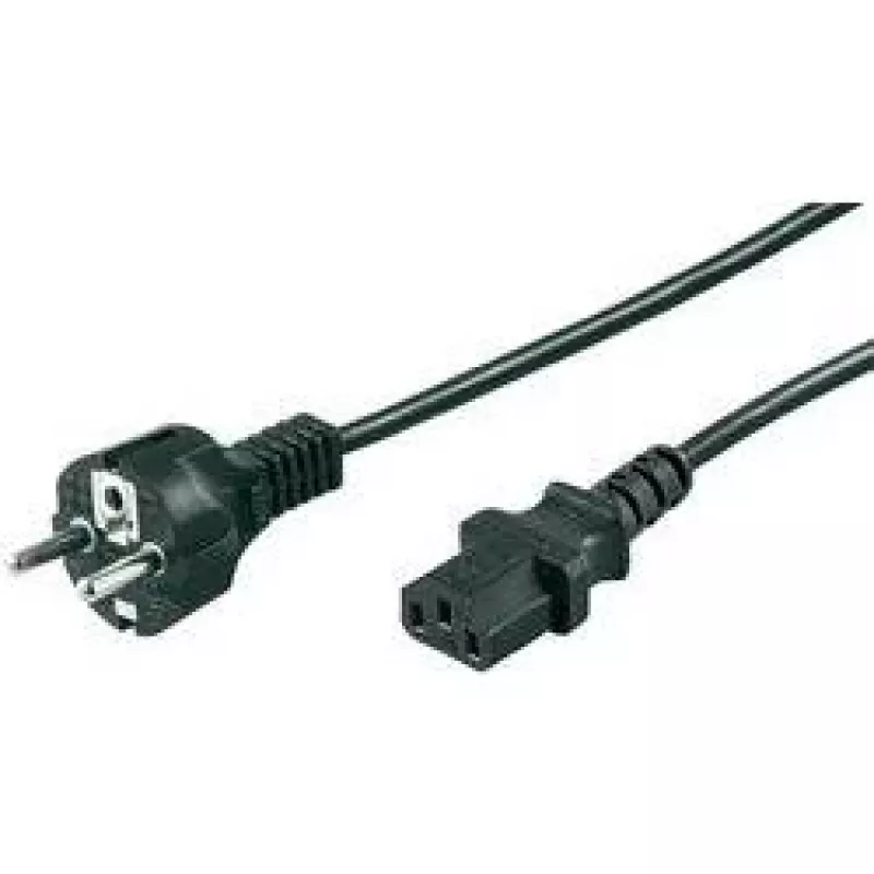 Wentronic Goobay Cabo de ligação para aparelhos com conector frio, 1,5 m, preto - Tipo F (Tipo F, CEE 7/7) > conector fêmea C13 (ligação de aparelho) (68605)