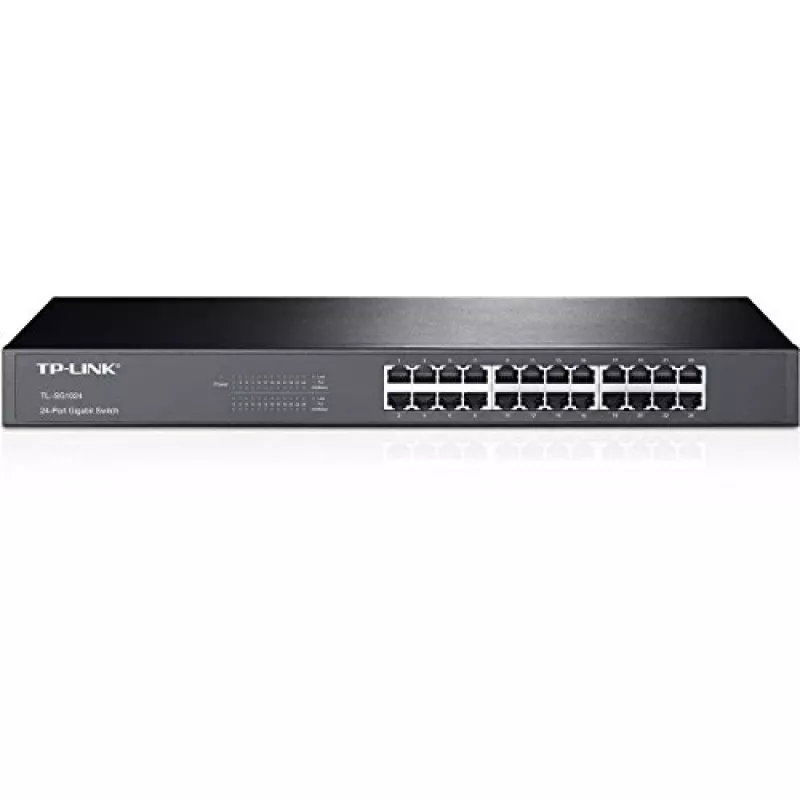 TP-Link Switch de rede Gigabit 24 portas para rack, Não gerido, Gigabit Ethernet (10/100/1000), Full duplex, Montagem em rack, 1U