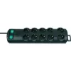 Extensão elétrica Brennenstuhl Primera-Line 10 tomadas preta 2m 1153300120, preta, H05VV-F 3G1,5 cabo de alimentação 2,0 m