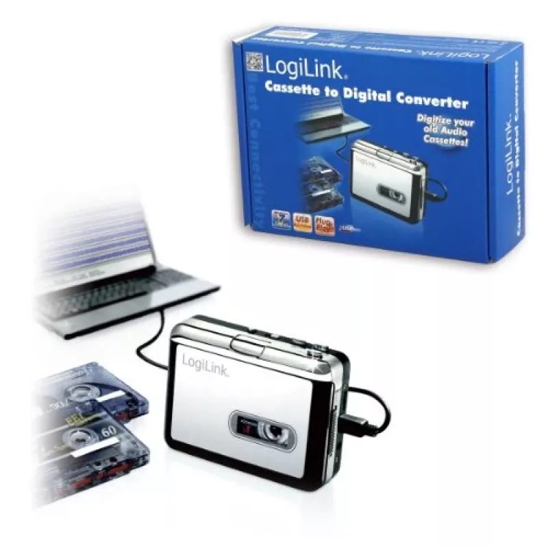 Digitalizador de cassetes LogiLink® UA0156 com ligação USB