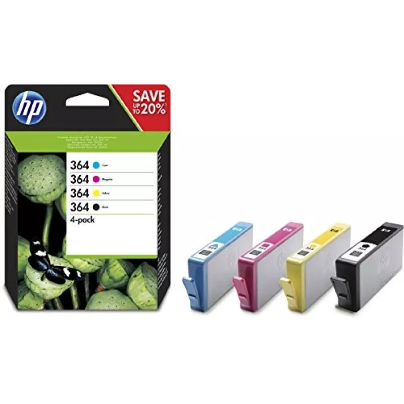 HP 364 pack de 4 cartuchos de tinta originais preto/ciano/magenta/amarelo