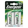 Pilha recarregável NiMH Energizer D 2500mAh - pack de 2
