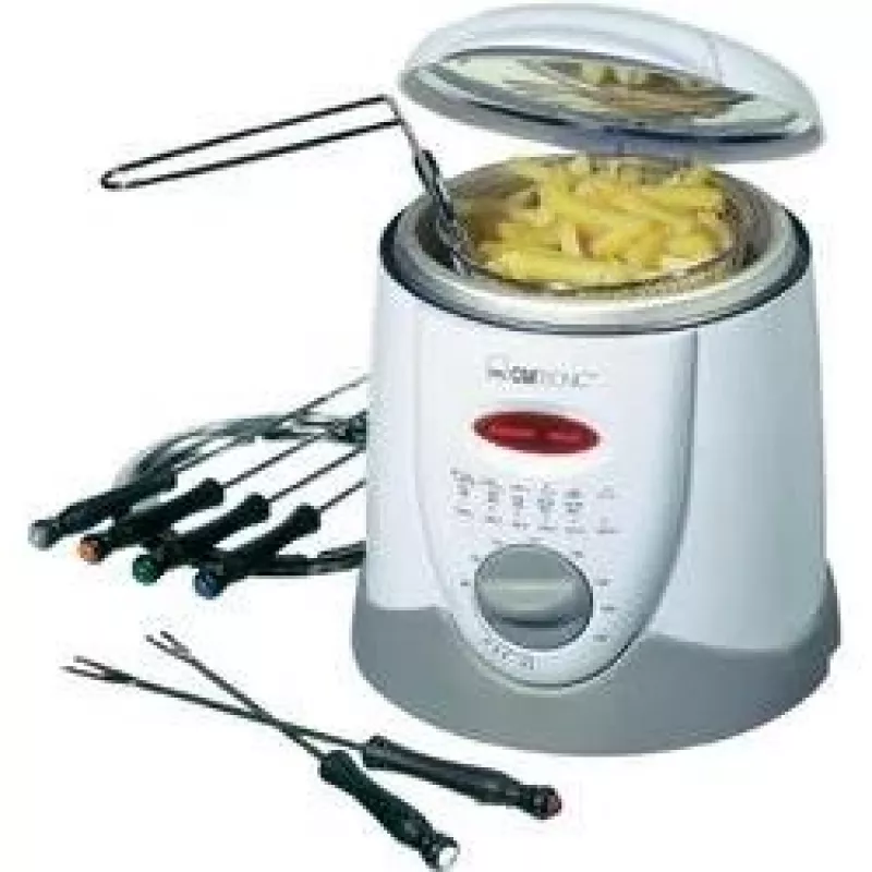 Fritadeira Clatronic FFR 2916 Single 1 L de bancada 900 W cinzenta, branca