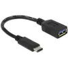Adaptador USB Delock - USB Type-A (F) para USB-C 24 pinos (M)