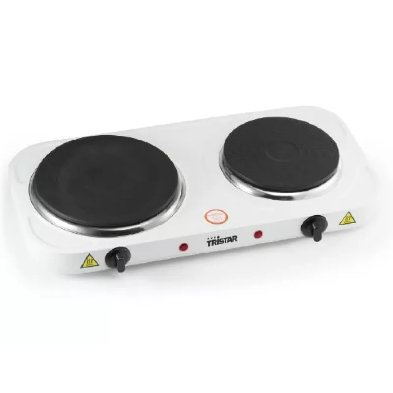 Placa de fogão dupla Tristar KP-6245, 2500W, 15,5/18,5 cm