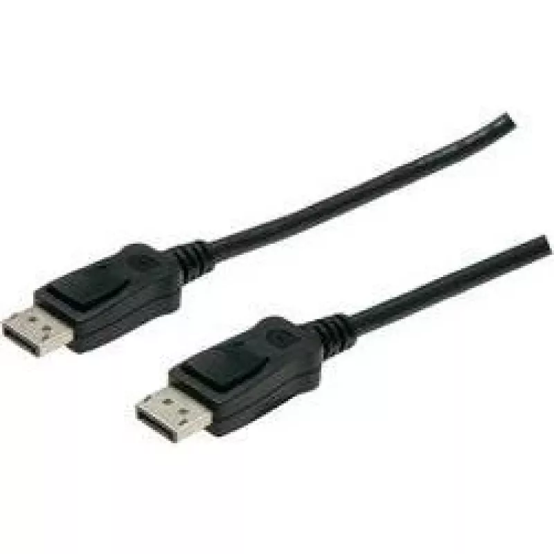 Cabo de ligação DisplayPort com bloqueio 1080p 60Hz FHD Type DP / DP M / M preto 1m
