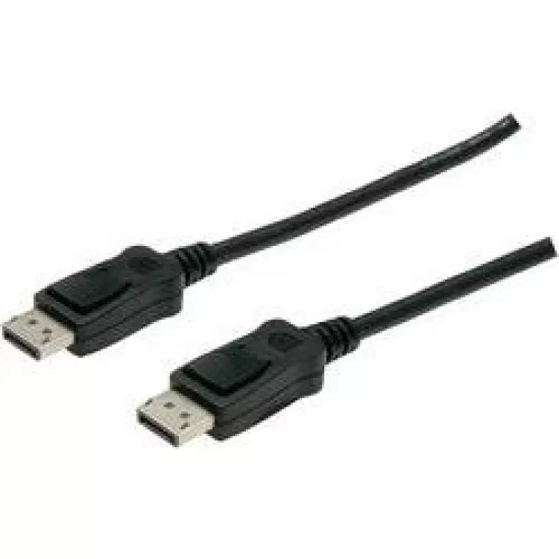 Cabo de ligação DisplayPort com bloqueio 1080p 60Hz FHD Type DP / DP M / M preto 3m