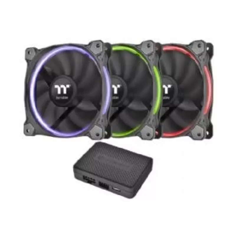 Thermaltake Riing 12 RGB TT Premium Edition CL-F049-PL12SW-A ventoinhas para caixa, 3 unidades, 120 mm, 1400 rpm, RGB