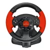 Volante ESPERANZA EG103 Comando de jogos — PC/PS2/PS3, 13 botões, vibração, sensor de aceleração, preto/vermelho