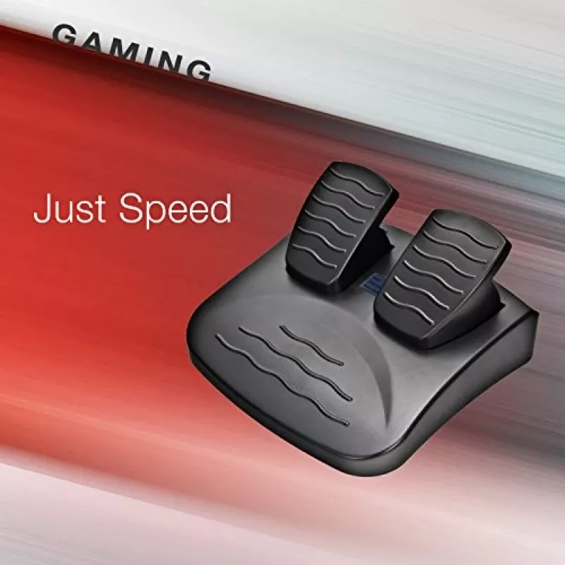 Volante ESPERANZA EG103 Comando de jogos — PC/PS2/PS3, 13 botões, vibração, sensor de aceleração, preto/vermelho