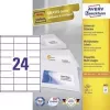 Etiquetas universais 70x35mm InkjetLaserCopy A4 100 folhas 2400 peças branco