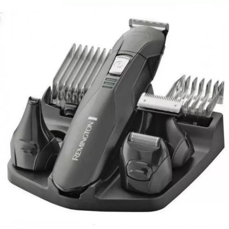 Remington PG6030 Edge kit de cuidado pessoal, lâminas com revestimento de titânio, 7 níveis de comprimento, bateria, para barba/cabeça/nariz/orelhas, preto