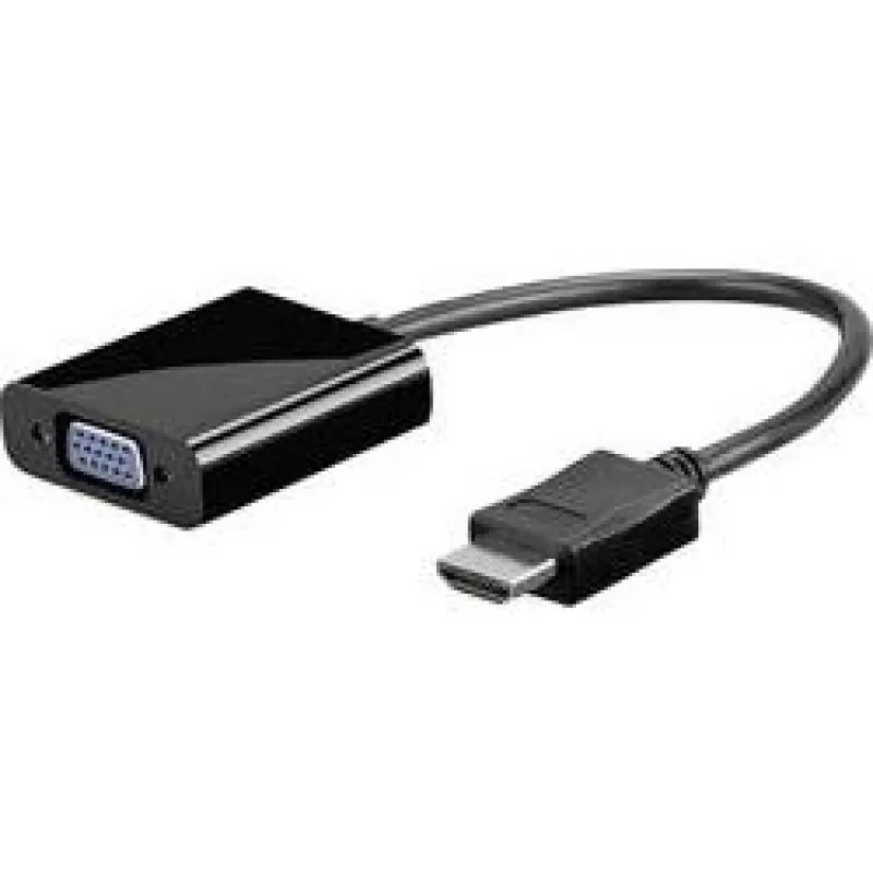 Wentronic Goobay adaptador HDMI / VGA [1x ficha HDMI - 1x conector fêmea VGA, conector fêmea jack 3.5 mm] preto Goobay (68793)